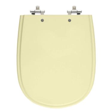 Imagem de Assento Sanitário Paris Bone (Bege Claro) Tampa para Vaso Ideal Standard Madeira Laqueada 