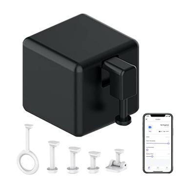 Imagem de Botão de botão Smart Switch: Bluetooth Fingerbot Plus com kit de ferramentas para qualquer botão e interruptor, controle de aplicativo Tuya, botão sem interruptor de fiação, adicione um hub Blutooth compatível com Alexa Google Home (preto)