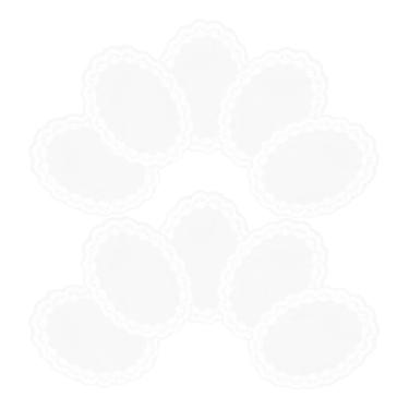 Imagem de SHINEOFI 10 Peças Remendos De Ferro Em Remendos Bordados De Renda Branca Apliques DIY Decoração Artesanal Costurar Em Remendos Doilies De Renda Porta-Copos Para Roupas Vestido Jeans