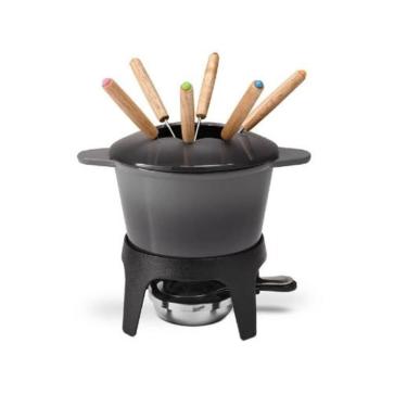 Imagem de Fondue em Cerâmica 10 Peças 1,4 Litros Sauté Cinza Escuro