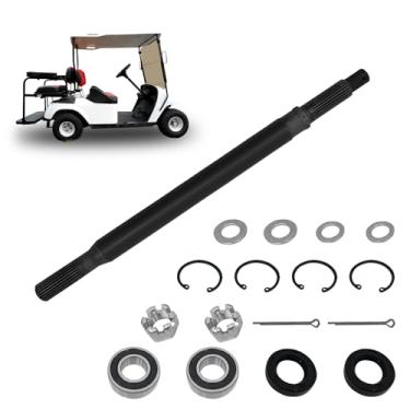 Imagem de SHUNCHENXIANG Eixo traseiro do lado do passageiro do carrinho de golfe com kit de vedação de rolamento serve para modelos elétricos EZGO TXT/Medalist 1994-2013, substitui OEM #20377G12 (não serve para