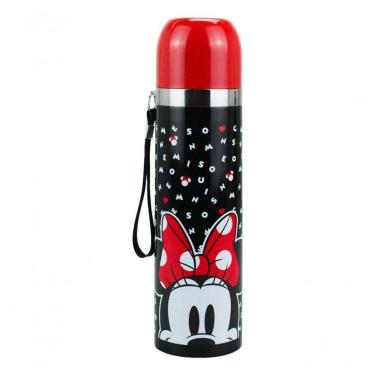 Imagem de Garrafa Térmica Minnie Letras Preto 400ml - Disney