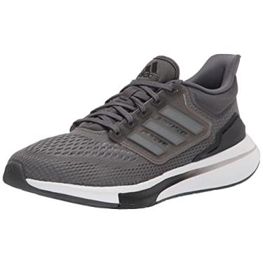 Imagem de adidas Tênis de corrida feminino Eq21, Cinza/ferro metálico/cinza, 35