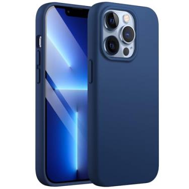 Imagem de JETech Capa de Silicone para iPhone 13 Pro Max 6,7 Polegadas, Case Protetora para Corpo Inteiro com Toque Suave e Sedoso, Capinha à Prova de Choque com Forro de Microfibra (Azul Cobalto)