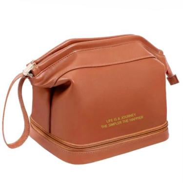 Imagem de Necessaire Bag Make Feminina Bolsa Espaçosa Skin Care Maquiagem Organi