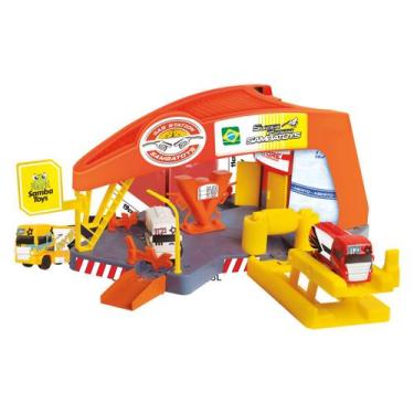 Imagem de Super Posto Parking Elevador Manuntenção Caminhão Bomba - Samba Toys