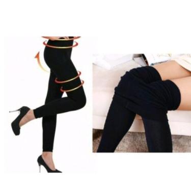 Imagem de 2 Meia Calça Térmica FLANELADA  N35a44 SEM COSTURA leggin segunda pele