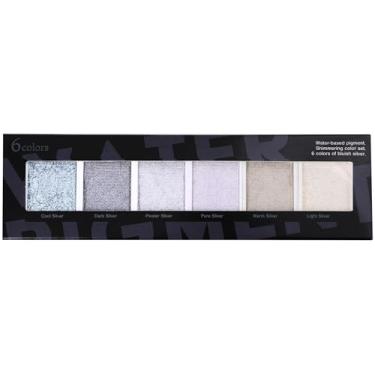 Imagem de Tintas de aquarela metálicas Silver Splendor, conjunto de 6 cores com prata brilhante para artistas