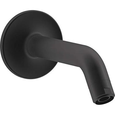 Imagem de KOHLER Braço e flange de chuveiro Purist 933-BL, acessórios de chuveiro, conexão NPT 1/2-14, serve para qualquer chuveiro KOHLER preto fosco