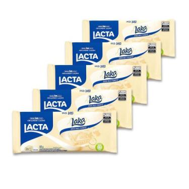 Imagem de Chocolate Branco Laka Lacta Kit 5 barras de 80g