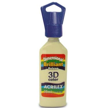 Imagem de Dimensional relevo 3d brilliant 35ml acrilex, Marfim