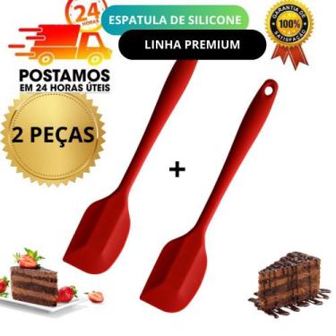Imagem de Kit 2 Espátula de Silicone Pão Duro Grande Espátula Raspadora Confeita