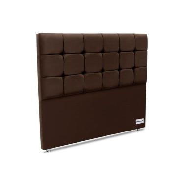 Imagem de Cabeceira Cama Box Estofada Piave Veluto Queen - Suede Marrom - Ortobom