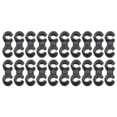 Imagem de WELWIK 20 peças, cabo de bicicleta, mosquetão, mangueira, fluido de freio, mangueira, mosquetão, cubo de algema, mosquetão, cabo de bicicleta, mosquetão, gancho giratório S, clipe para MTB, preto