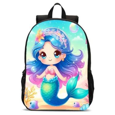 Imagem de Mochila Infantil Sereia Azul - VIA LIVRE, UN, Azul