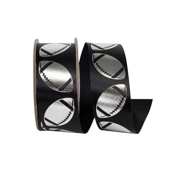 Imagem de Reliant Ribbon Fita térmica de bolas de futebol metálicas para casa, preto/prata