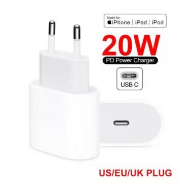 Imagem de Fonte Tomada Carregador USB-C de 20W compativel  iPhone/iPad 8 X XR XS