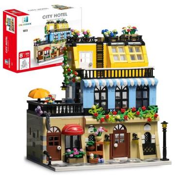 Imagem de Conjunto de brinquedos de construção ENJBRICK Flowers City Hotel House