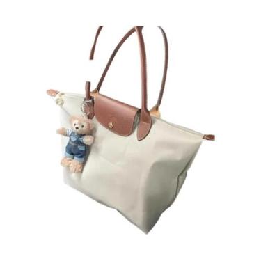 Imagem de Bolsa Tote De Nylon Dobrável Média Portátil Casual Versátil Bolsa De C