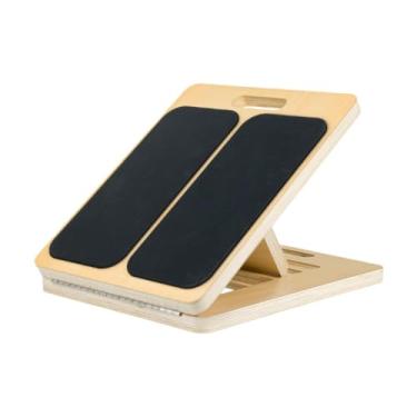 Imagem de kowaku Placa inclinada maca de bezerro pé dobrado anti deslizamento superfície equipamento de treinamento de madeira bezerro placa inclinada para pranchas