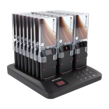 Imagem de Retekess Sistema De Campainha Para Restaurantes Td157A, Bipes Restaurantes, Adesivos Diy Substituíveis, 2625 Pés, Conjunto Com Vibração, Pisca-Pisca E Campainha, 24 Pagers Remo Praça Alimentação