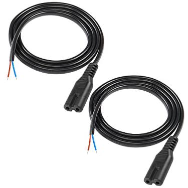 Imagem de MEIRIYFA Cabo De Alimentação Iec320 C7, Pigtail, Plugue Fêmea Fio Desencapado, Extensão Extremidade Aberta, Conector Substituição Para Laptop, Câmera E Impressora (1 M)