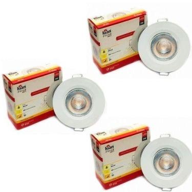 Imagem de Kit 3 SPOTs Embutir Led Croica Teto 3w 3000k Direcionável KIAN Spot