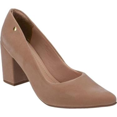 Imagem de Sapato Feminino Scarpin Bico Fino Retro Diversas Cores Conforto Salto Alto 8cm Macio Lóris Shoes 9484 (Nude, BR, Adulto, Numérico, 40)