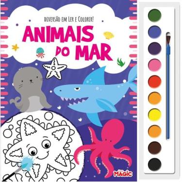 Imagem de Livro - Diversão em Ler e Colorir - Animais do mar