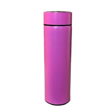 Imagem de Garrafa Térmica Em Aco Inox Com Termômetro Digital 500ml Led Estilo Mo