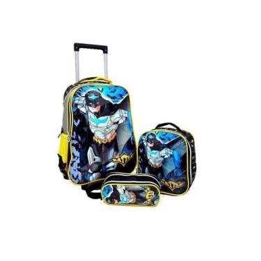 Imagem de Kit Infantil Escolar Batt Carrinho Estojo Lancheira Trmica - Ello