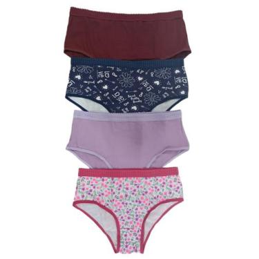 Imagem de Kit 6 calcinhas tanga bornel algodão pop cos alto, GG, 3 lisas 3 estam