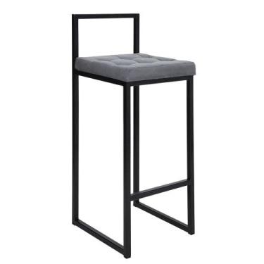 Imagem de Banqueta Para Balcão Cozinha Alta 70cm - Elegance Móveis Industriais, 