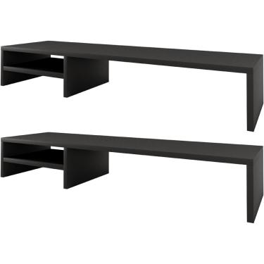 Imagem de Kit 02 Suportes Para Monitor Stand Home Office Lap 90 cm L03 Preto - Lyam