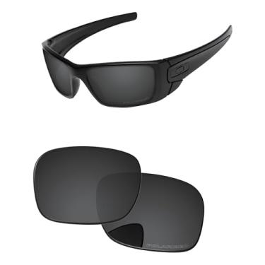 Imagem de PapaViva Lentes de reposição para óculos de sol Oakley Fuel Cell OO9096 60 mm preto sólido polarizado