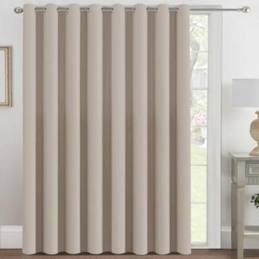 Imagem de H.VERSAILTEX Cortinas blackout para pátio de 250 x 213 cm para portas deslizantes, painéis de cortina blecaute extral largo, divisor de ambiente com isolamento térmico - topo com ilhós, 1,8 m de