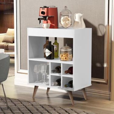 Imagem de Aparador Buffet Adega Barzinho Pés Palito Retrô Encanto - Várias Cores