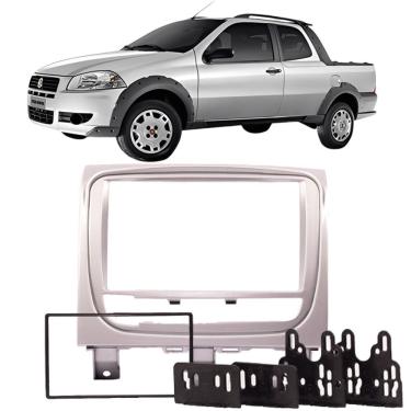 Imagem de Moldura 2 Din Strada Adventure Trekking Working 2013 à 2020 Prata Painel Multimidia 6.2 e 7 Polegada