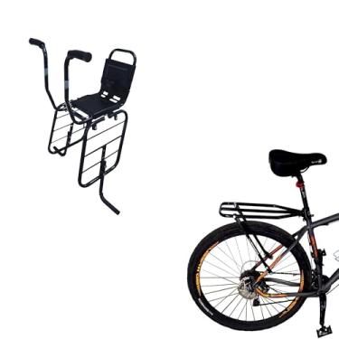 Imagem de Kit Bagageiro Ajustável Universal AL247 + Cadeirinha Infantil para Bagageiro AL17