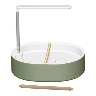 Imagem de Dualoai Banheira Automática para Papagaios com Função de Chuveiro, Brinquedos E Poleiros de Madeira, com Bomba para Aves de Pequeno a Médio Porte, Chuveiro Branco