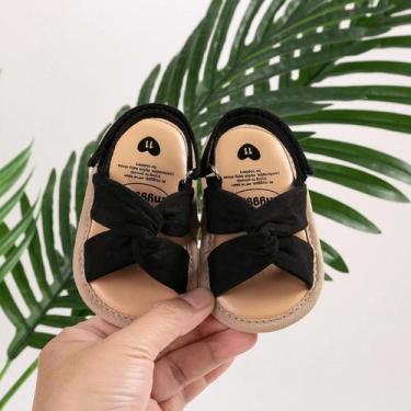Imagem de Sandálias Infantis Antiderrapantes com Laço - Sapatos de Princesa para
