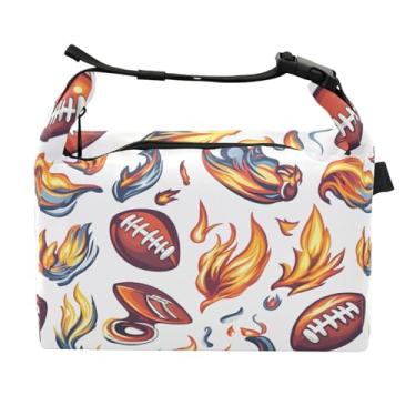 Imagem de STAYTOP Lancheira Flame Rugby com fivela de alça, lancheira isolada para meninos e meninas, lancheira térmica para trabalho escolar
