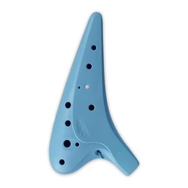 Imagem de ocarinas Ocarina 12 furos resina tom médio C ac ocarina tocando instrumento entrada estudante adulto instrumento portátil piccolo
