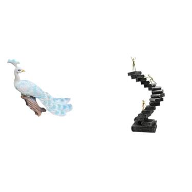 Imagem de Whtkoph Escultura de Pensador, Figura Abstrata, Ornamento Decorativo para Jardim, Estátua de Resina, Artesanato para Casa, Pátio, Estante, Escrita