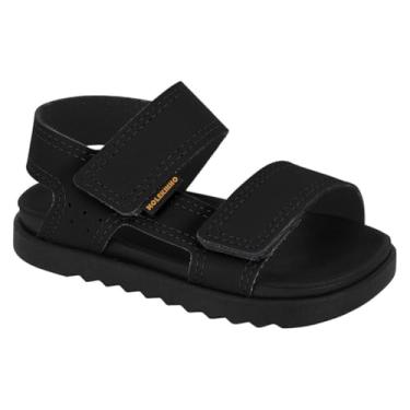Imagem de Sandália Lisa Infantil Molekinho Velcro Leve e Confortável (Preto, BR, Criança de 1 a 3 anos, Numérico, 25)