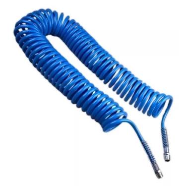 Imagem de Mangueira Espiral com 10M e Encaixe 1/4" para Ar Comprimido - Corneta 