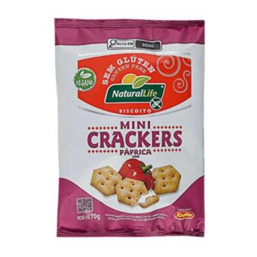 Imagem de Biscoito Crackers Páprica Sem Glúten Natural Life 70g