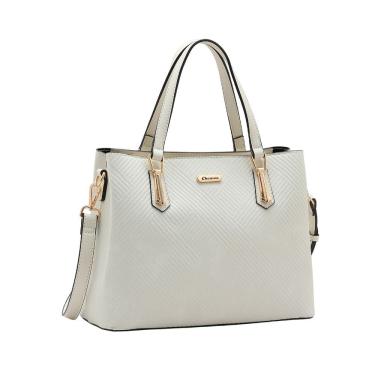 Imagem de Bolsa Clássico Soft Chic - Alça de Mão - Bege - Chenson 3485310