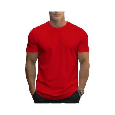 Imagem de Camisetas Masculinas Oversize De Algodão, Cor Sólida, Impressão De Alt