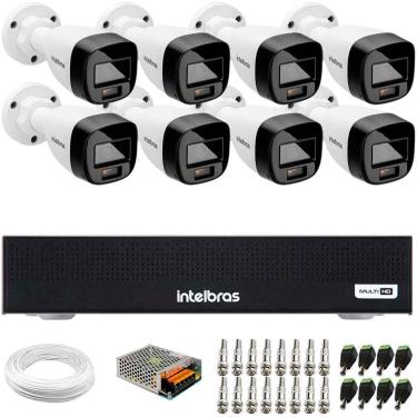 Imagem de Kit 8 Cameras Seguranca Intelbras Full Color vhd 1120b Dvr 8ch Full S/ hd